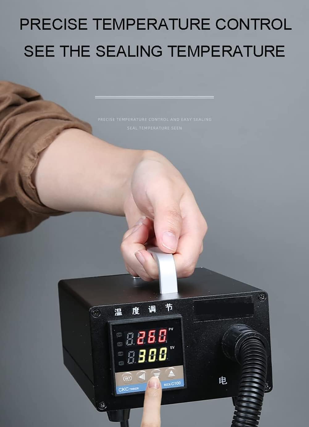 700W ヒートクリンパーシーラー、ハンドヘルド熱圧着シーラー、シール