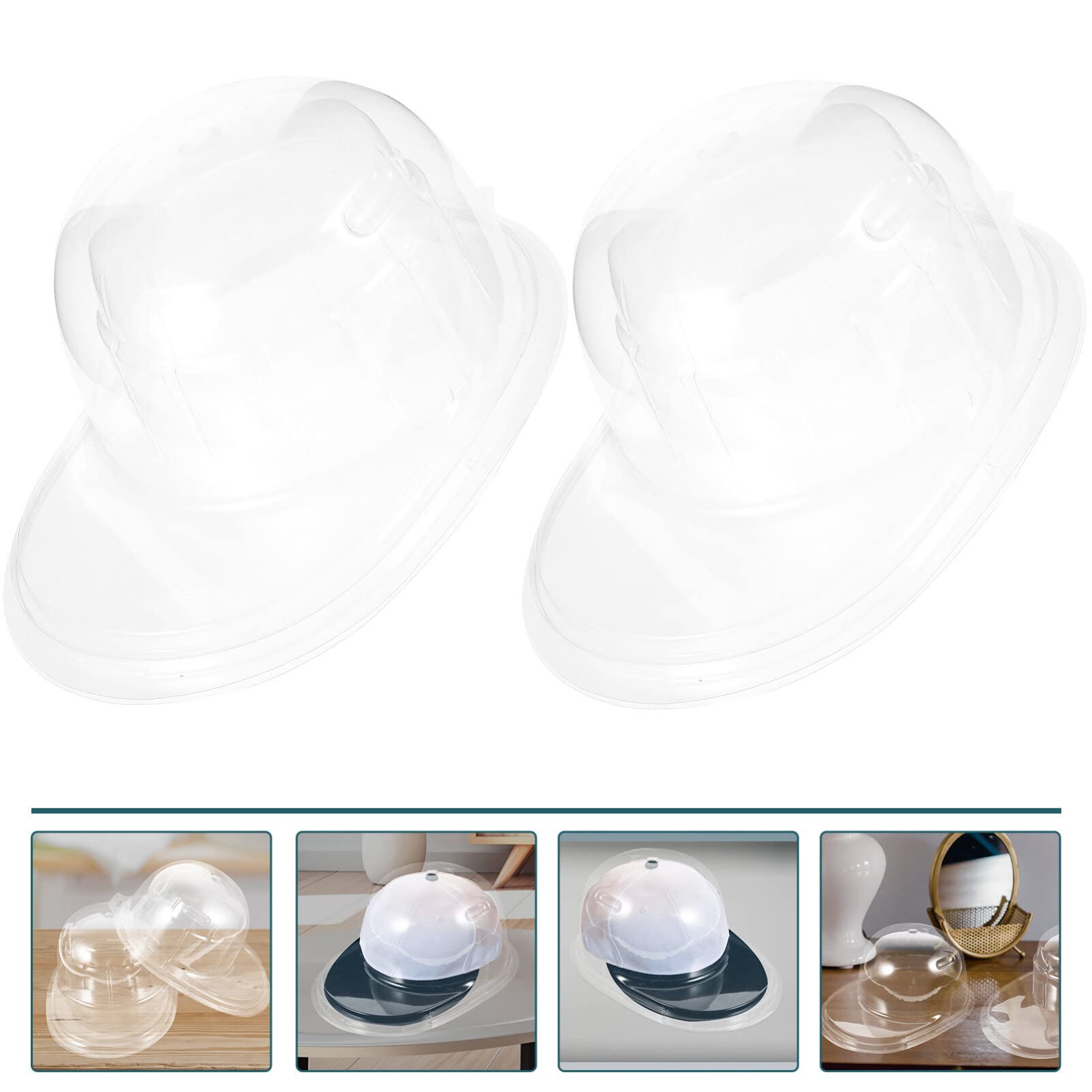 PRETYZOOM 2Pcs Plastic Hat Stand Rack Baseball Caps Hat Shaper Caps Display Supports Tabletop Hat Holders Display Wig Holder Cap Rack for Home Travel