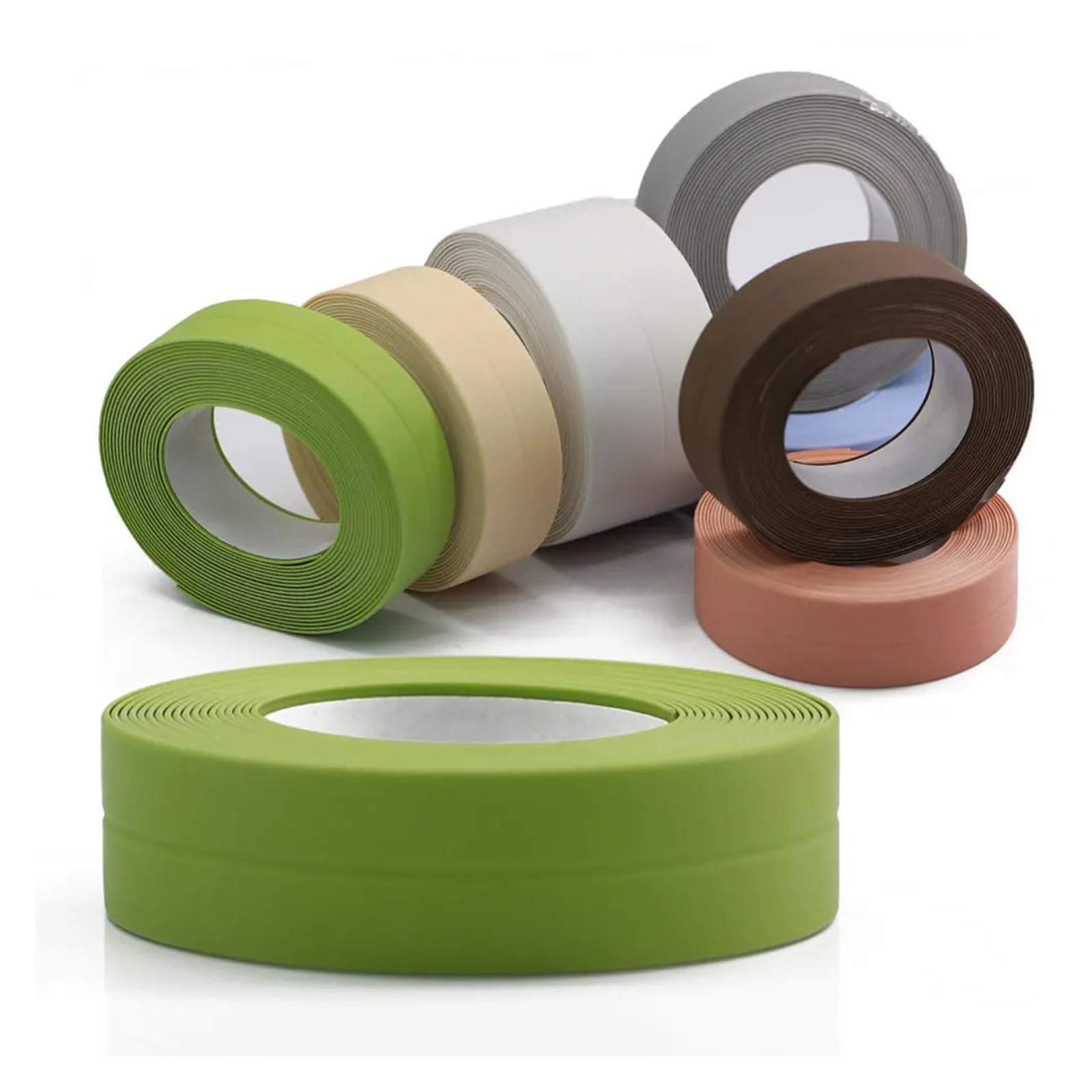 Nastro sigillante, Nastro Autoadesivo in PVC da 2 Rotoli for Adesivo Parete for Bagno di casa Bordo lavandino WC(Gray,3.2Mx36mm)