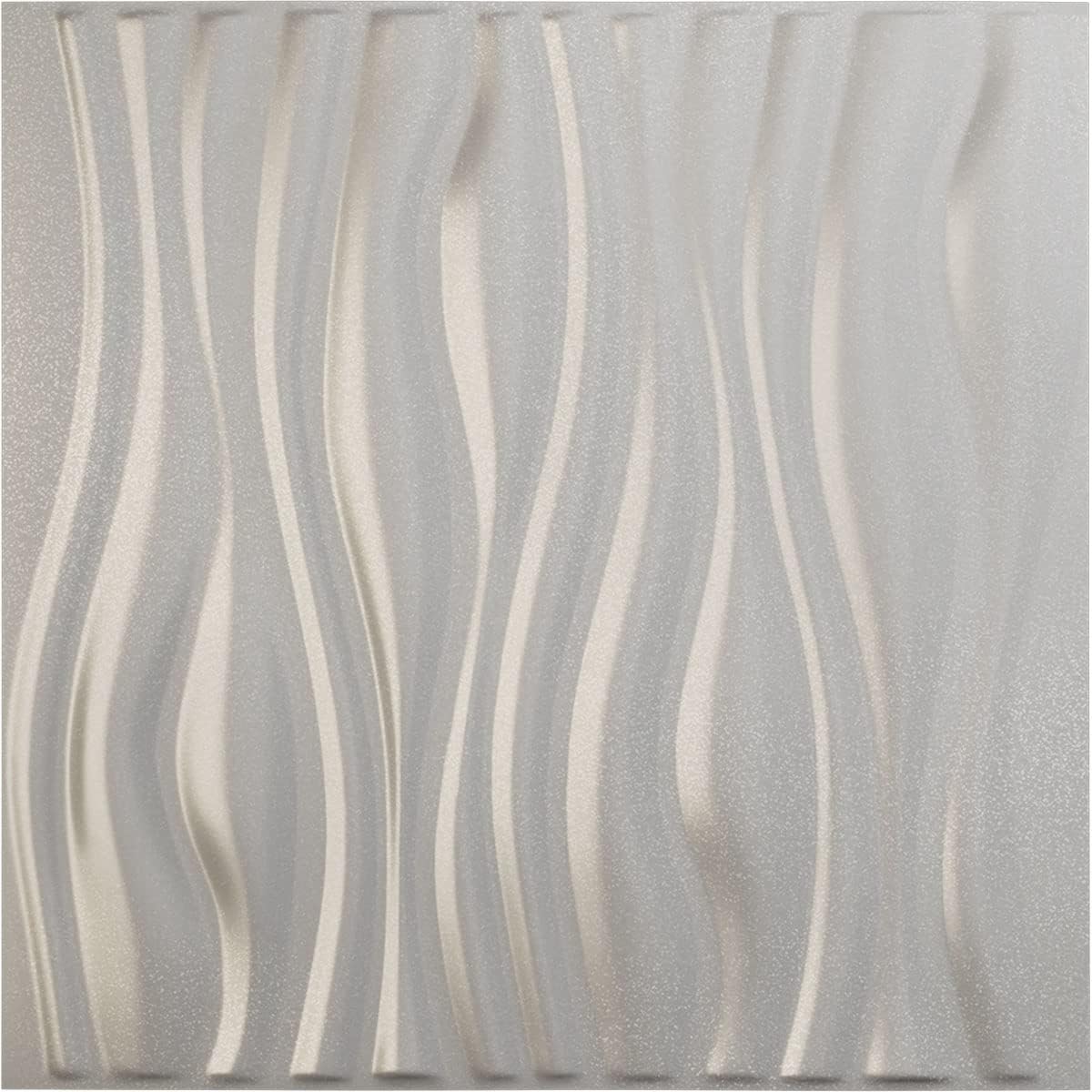 Ekena Millwork 19 5/8"W x 19 5/8"H Leandros EnduraWall Decorative 3D Wall Panel, Silver (12-Pack for 32.04 Sq. Ft.