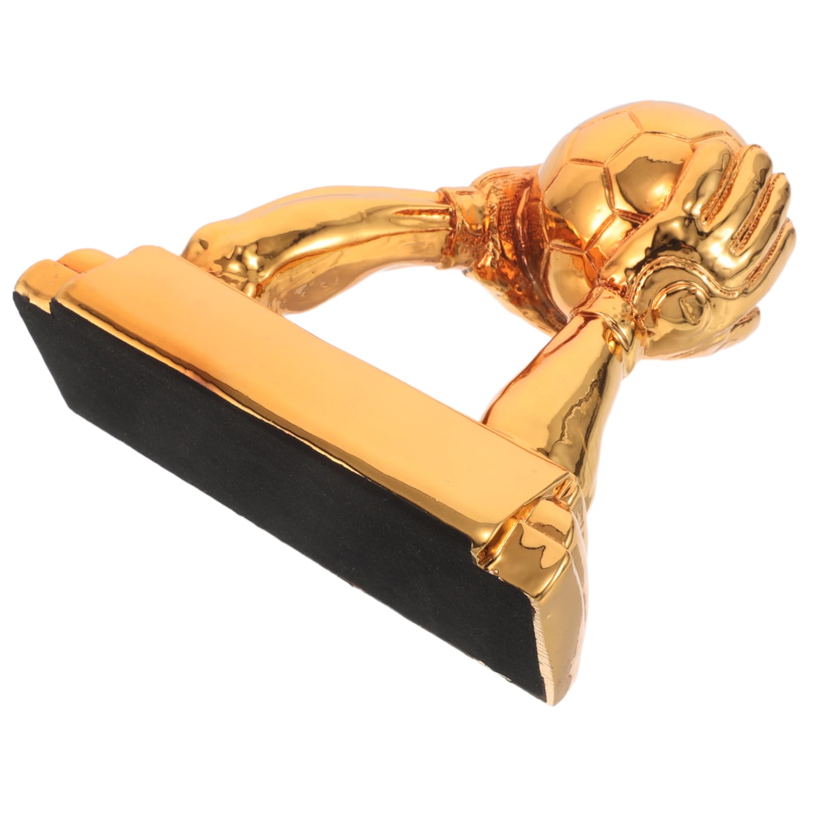 UPKOCH Fußball Trophäe Torwart Auszeichnung Resin Torhüter Handschuh und Ball Form Pokal Kompakt Robust Elegant für Büro Dekoration Fans und Schiedsrichter