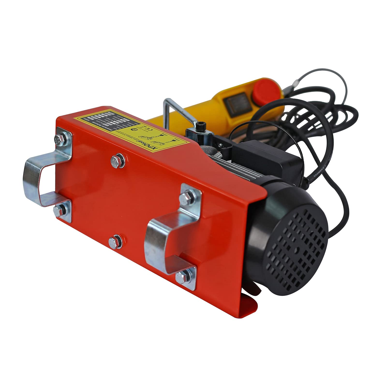 Wiltec Elektrische Seilwinde 540W bis 125/250kg, Motorwinde mit Seilzug 12/6m und Einhandbedienung, Elektroseilwinde