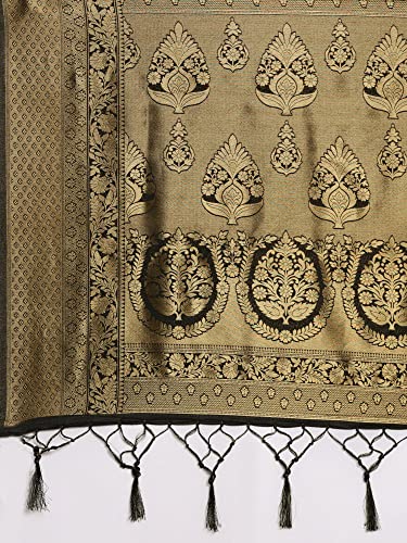 Image of AKHILAM Women's Banarasi Silk Woven Design Saree With Unstitched Blouse Piece (KUNT1880 Parent)
