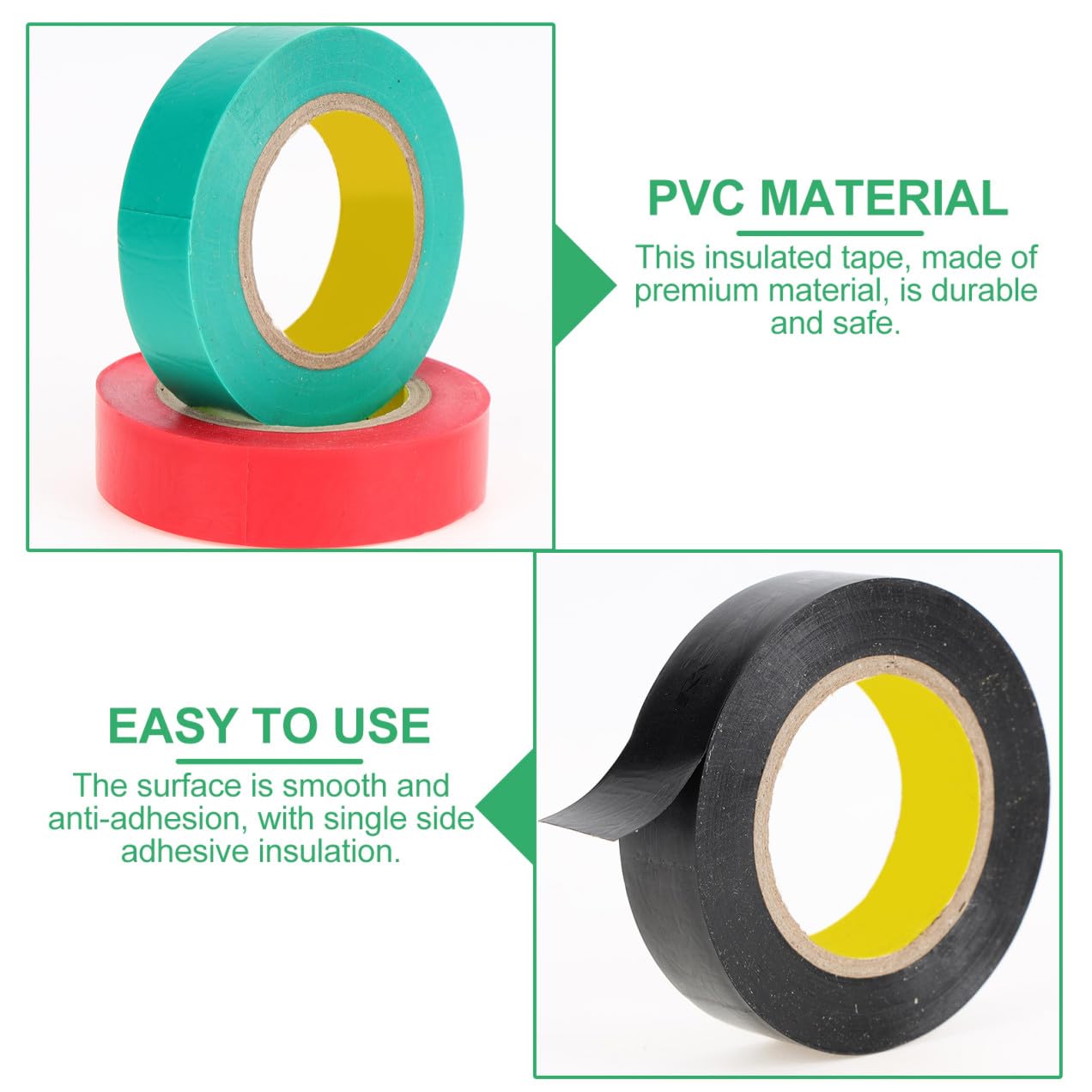 Baluue Pvc Isolierband 10 Stück Hochtemperaturbeständig Bunt Elektrisches Klebeband für Innen und Außenbereich Hitzebeständiges Elektroband für Kabelisolierung und Reparatur