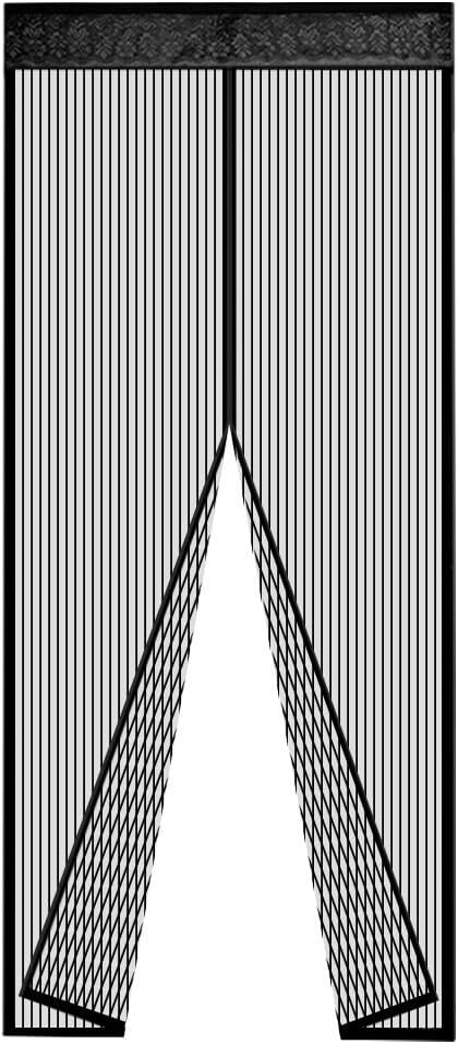 COOFINE Magnetic Screen Door Mesh Curtain Fly Screens Full Frame Velcro Hands Free(Size 34×82 inch)