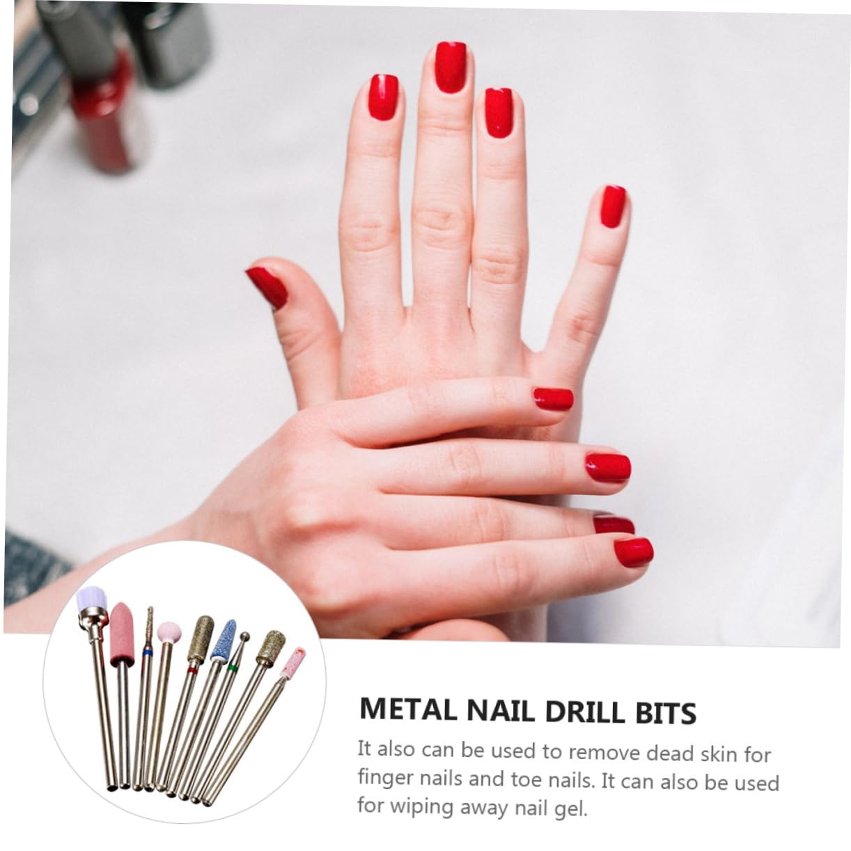 FRCOLOR 27 Piezas Conjunto De Molinillo De Uñas Broca Para Uñas Acrílicas Herramienta De Auriculares Para Pulir Uñas Gel De Uñas Taladro Para Uñas Profesional Brocas Para Limar Uñas Metal