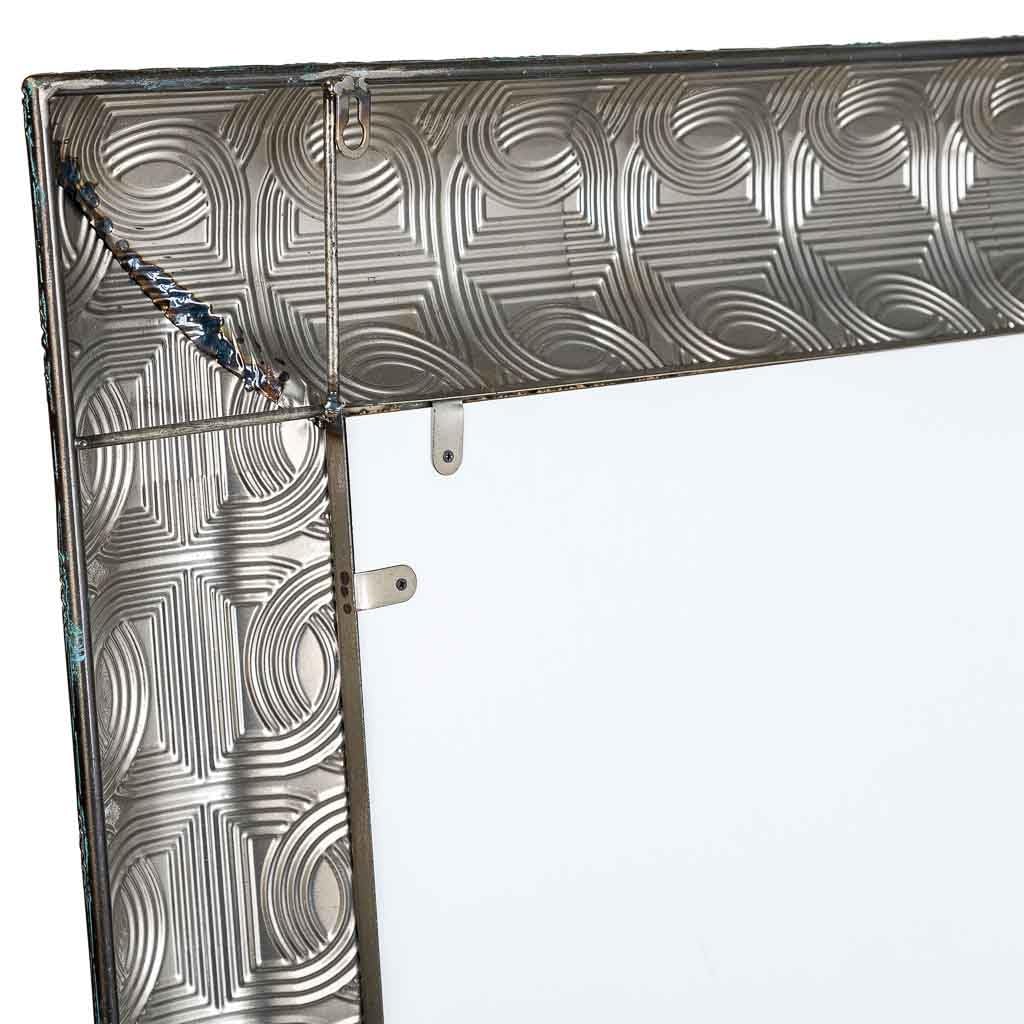 WANDERLUST DECO Espejo de pared de Metal Azul 70x5x100
