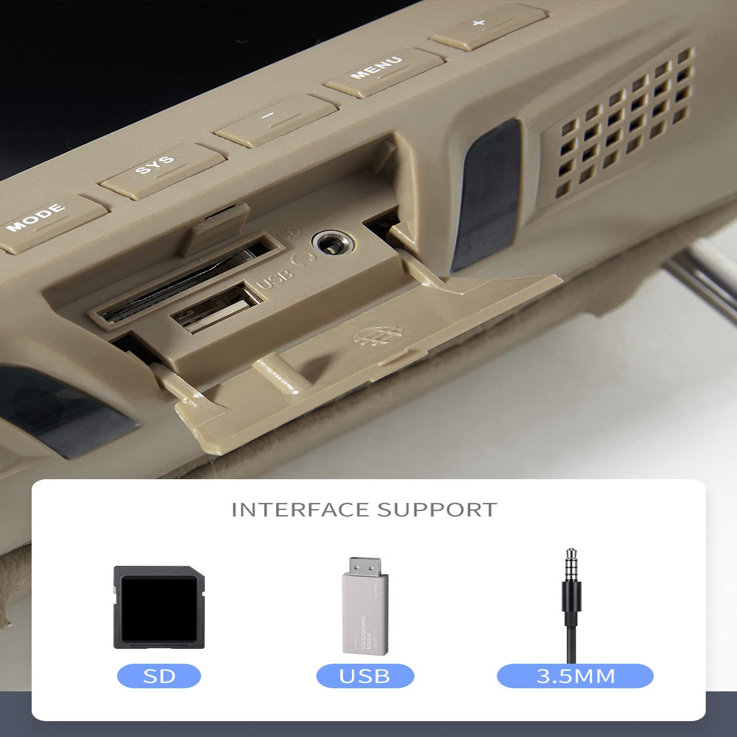 Amazon.co.jp: 7 インチ車用ヘッドレスト モニター、Av/mp5