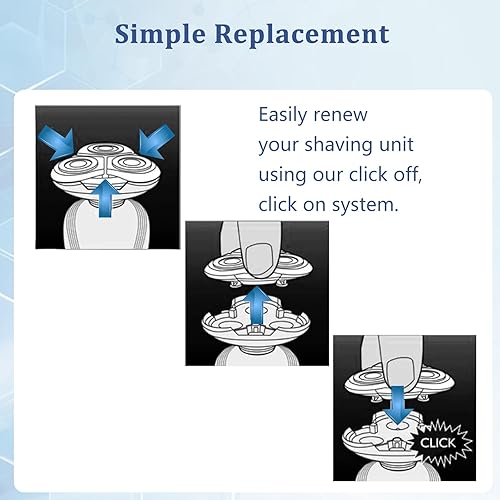 Miniatura 4 de Cabezal de afeitadora de repuesto RQ11, compatible con Philips Norelco Senso-Touch 2D 1100 Series (1150x/1160x/1170x/1180x)