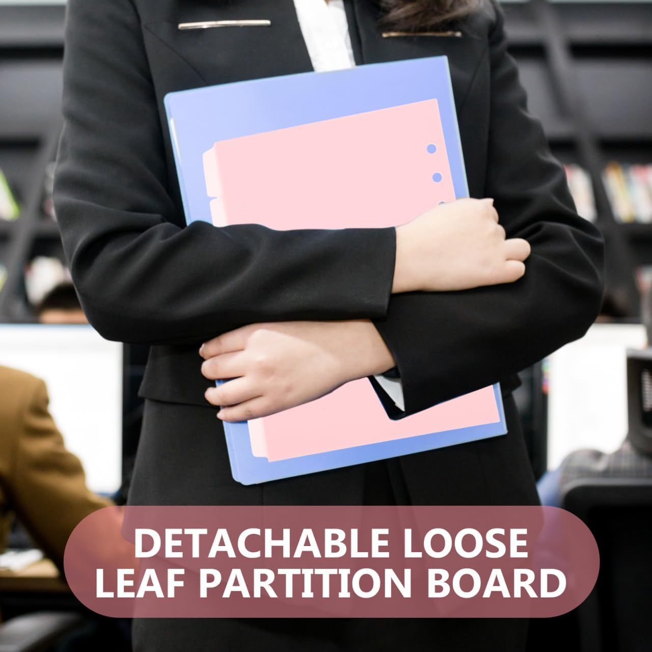 A5 Binder Dividers with Tabs Pink Clear Binder Index Dividers 6 Ring Plastic Page Markers Notebook Separated Pages Book Classification Tabs 6pcs