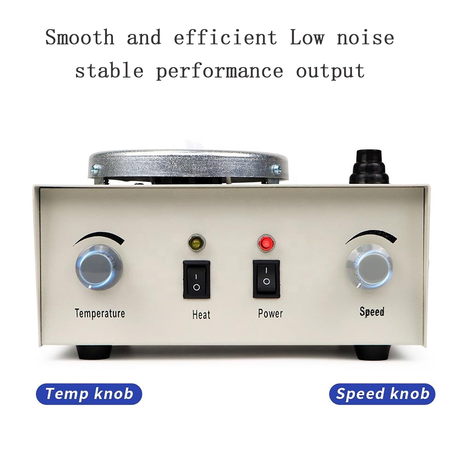 Agitador Magnético De Placa Calefactora, Mezclador De Control Dual De Calentamiento De Laboratorio De 1000 Ml Con Potencia De Agitación De 25 W Y Potencia De Calentamiento De 250 W, Regulación De
