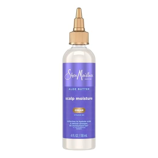 SheaMoisture Scalp Hair Cream Aloe Butter & Vitamin B3 With A Boost Of Hydration Hair Care To Hydrate Scalp + Moisturized Hair 4oz,Purple