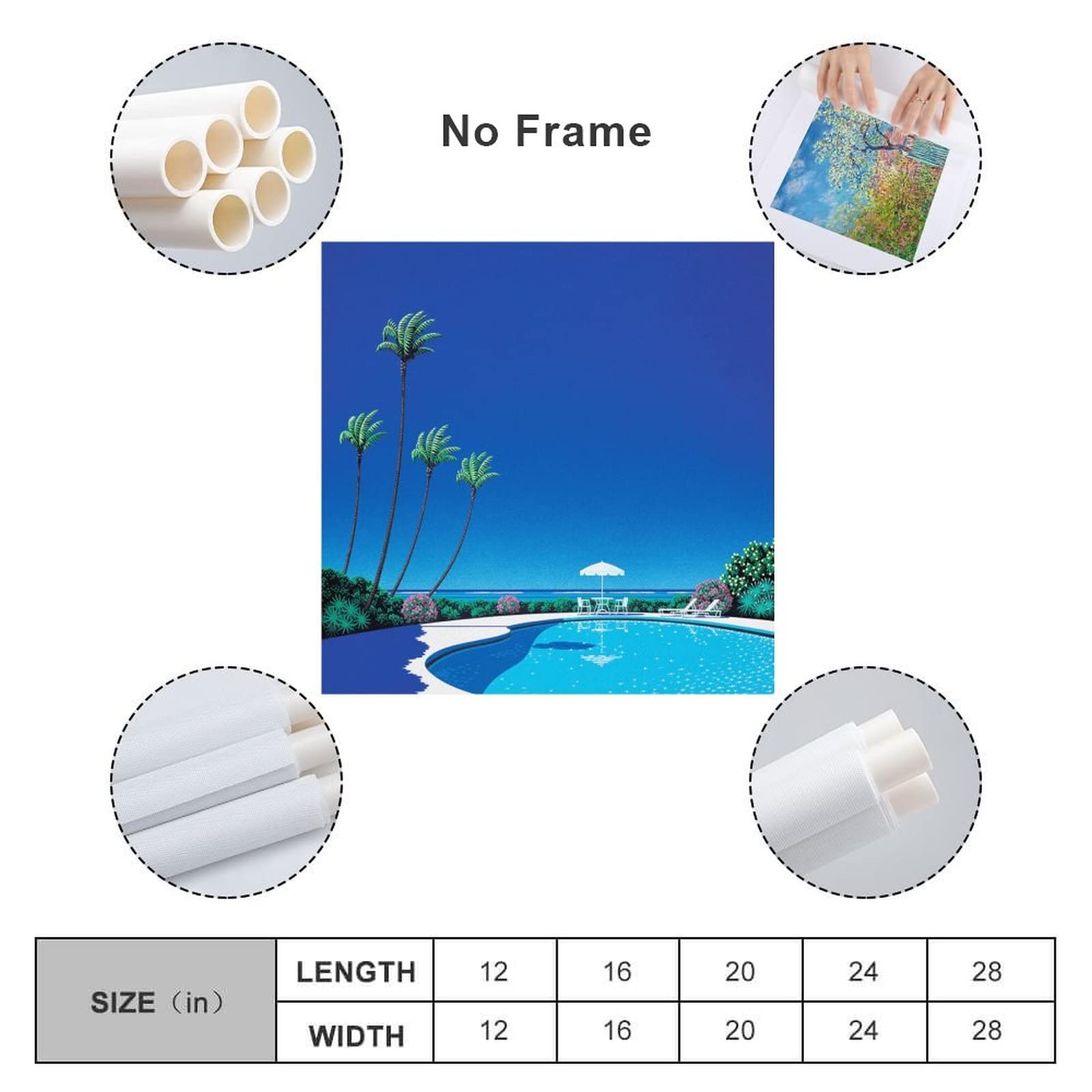 Amazon.co.jp: 永井 博イラストレーターの作品（夏 25）印刷された
