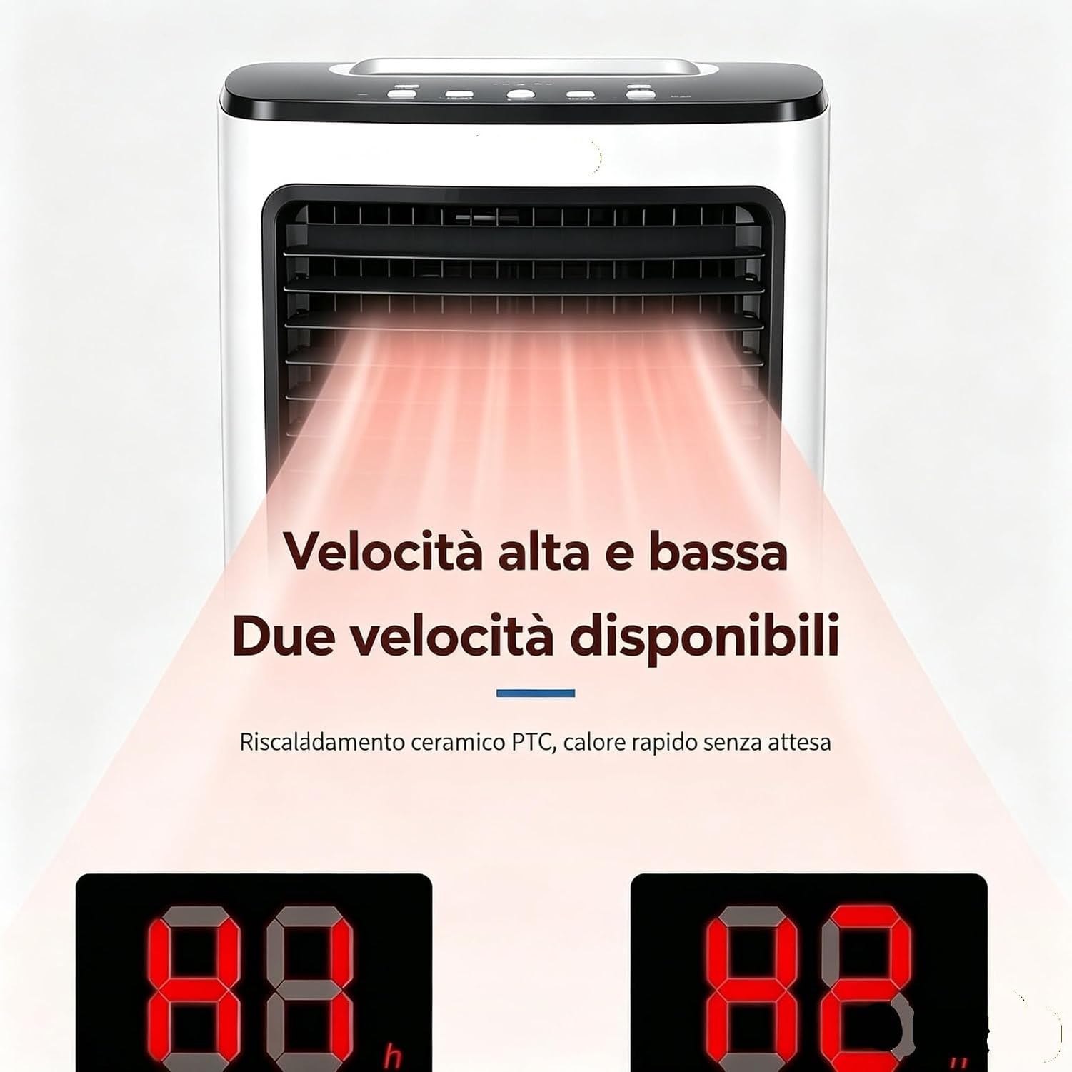 Przenośny klimatyzator ewaporacyjny z pilotem – mobilny nawiew chłodzący i grzejący do domu