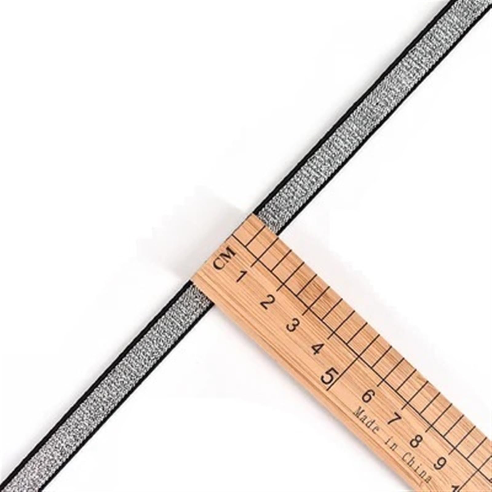 XPJYUA Elastic for Sewing Glitter Gold Silver Elastic Bands 10/15/25/40mm Nylon Waist Band for Garment Trousers DIY Sewing Accessories 1M(10mm Black silver)