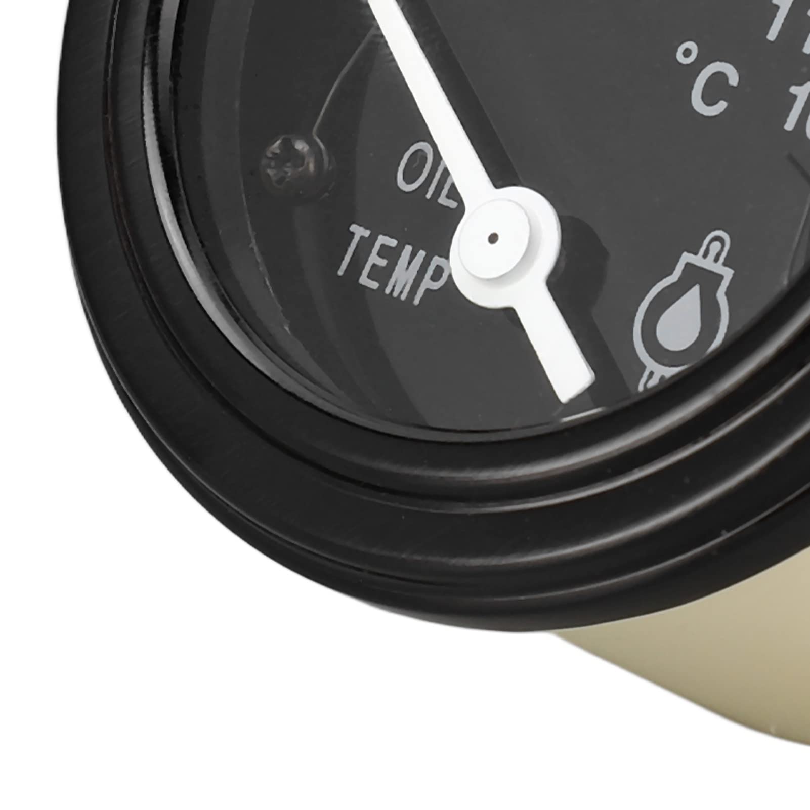 DC 24 V Öltemperaturanzeige, Zeiger-Motormessgerät, kompatibel mit -Generatoren – 52 mm Einbaugröße – Edelstahl- und ABS-Gehäuse – transparente wasser- und staubdichte Abdeckung (Öltemperaturanzeige)