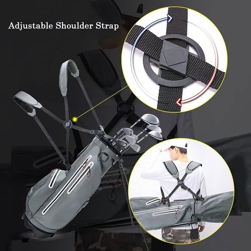 Portable Lightweight Golf Club Cart Bags Golf Club Carry Bags Golf Stand Bags for Men Women 35.8x14.2x7.7 Inch Vision