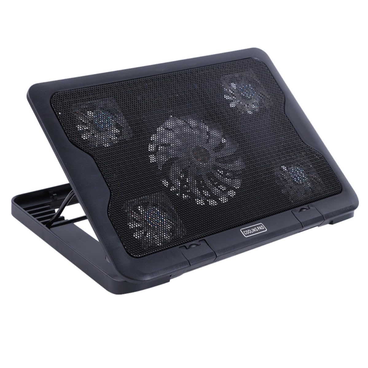 Milisten Base de Refrigeración Diseño Antideslizante para Portátil 5 Ventiladores y Ajuste Multiángulo, Adecuado para Decoracion Verano y Uso en Oficina