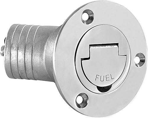 Miniatura 6 de ISURE MARINE Llenado/relleno de cubierta de gas para barco de 2 pulgadas (1.969 in) con tapa sin llave con tornillos, espejo marino pulido de acero