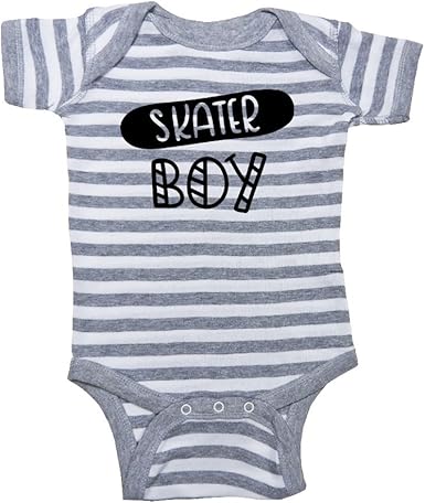 Amazon Com Pure De Ropa Unisex Baby Skater Boy Fun Trendy Body De Bebe De Rayas Jaspeado Blanco Ropa Zapatos Y Joyeria