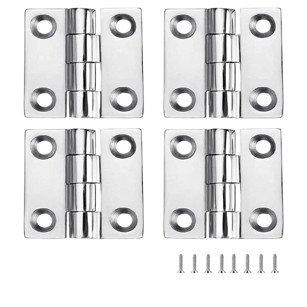 Ojsqkuqve Onecolor Stainless Steel Boat Hinges 50Mm X 50Mm A60m-4 Pcs Compatible With Marine Applications