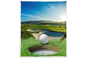 SXCHEN Sherpa Fleece Blanket Throw for Couch Bed - Golf Throw Blanket