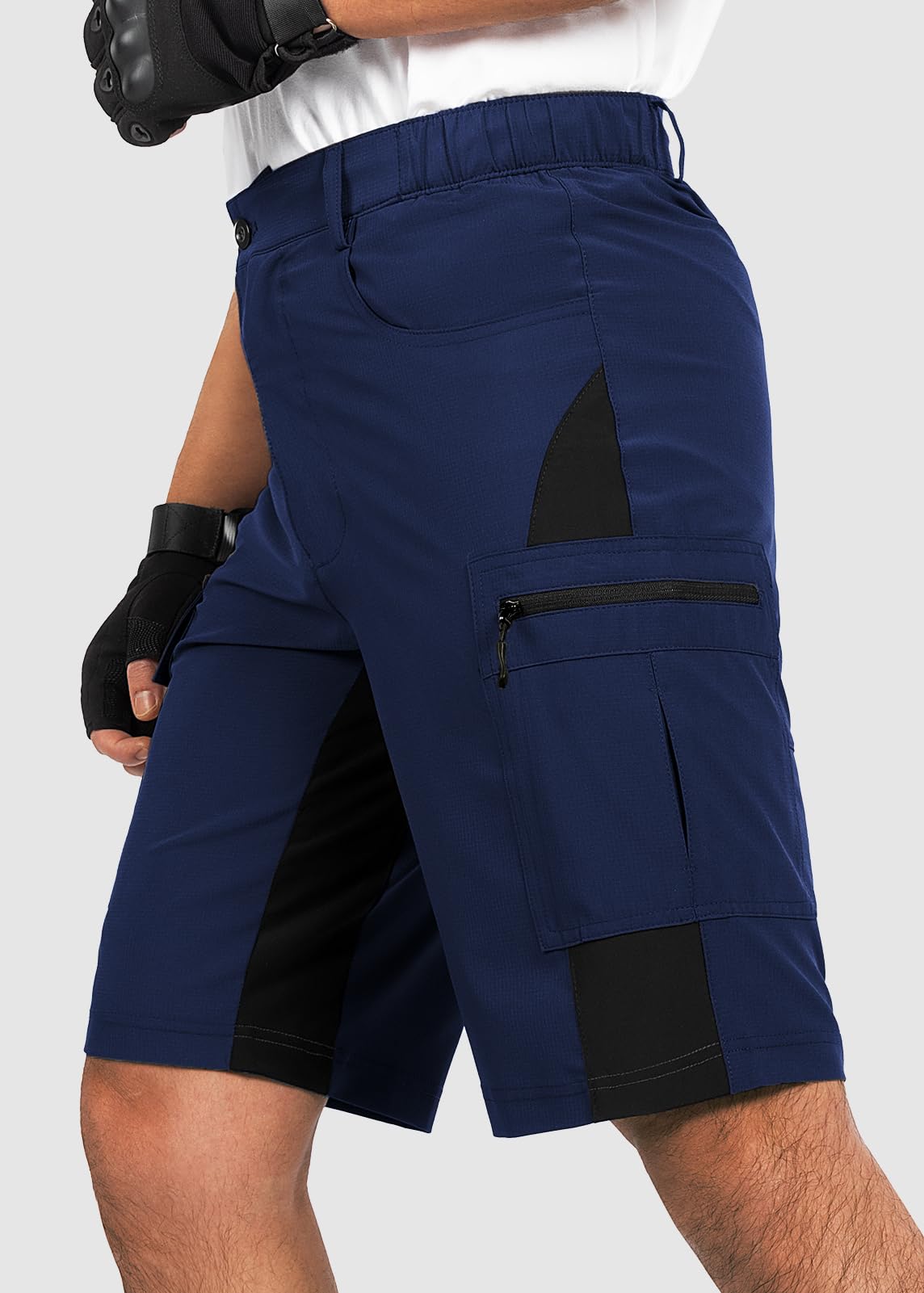 Cycorld MTB - Pantaloncini Corti da Uomo, Traspiranti, per Mountain Bike, Stile Chino, ad Asciugatura Rapida, Adatti per Il Ciclismo