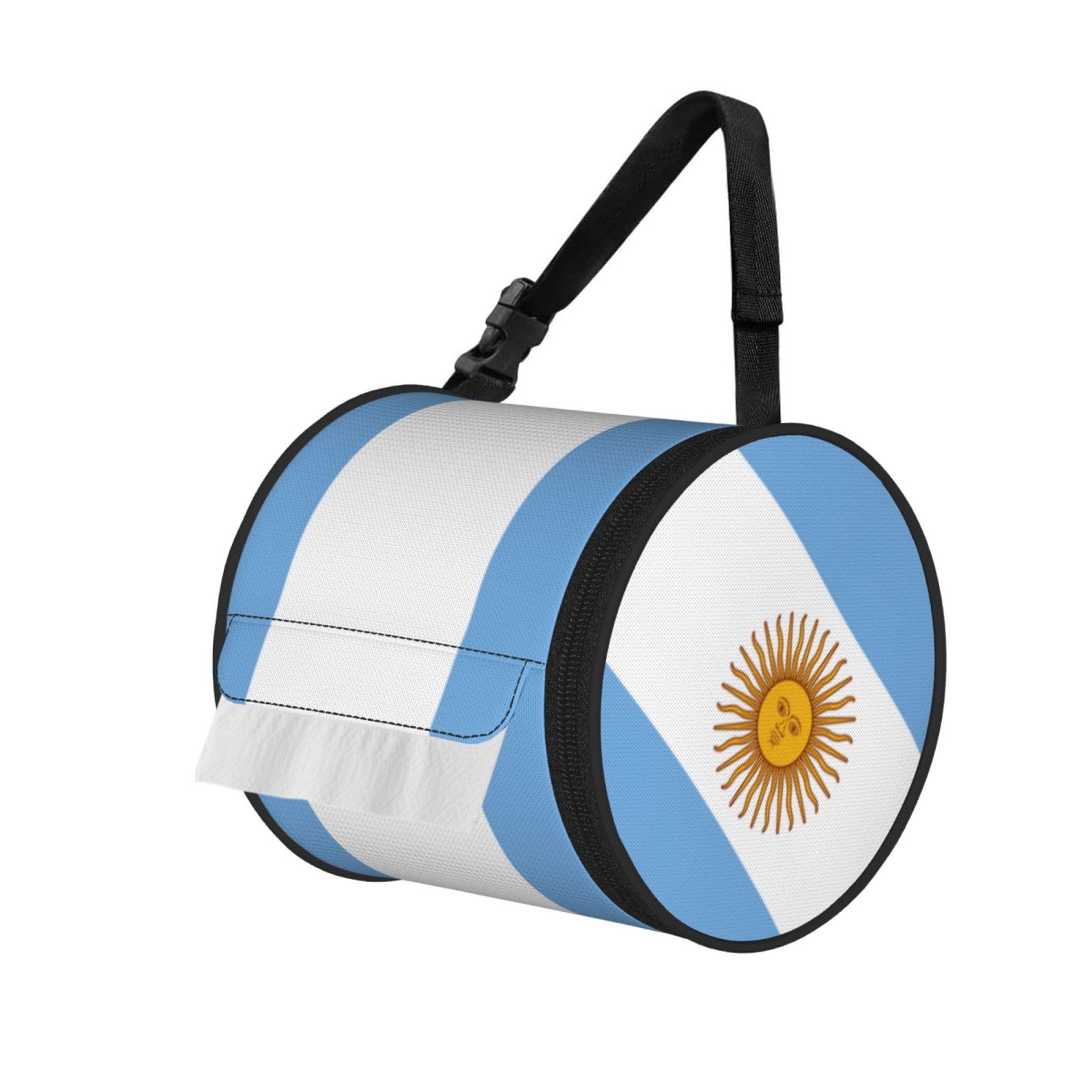 Argentine Flag Print Fashion Tissues Organizer Box, Hanging Tissue Holder For Purse Coins For Car Office Daily Outing