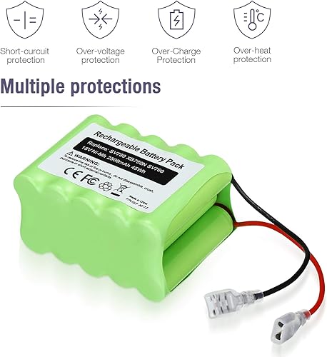 Miniatura 3 de BRJR Reemplazo de batería SV780 de 18 voltios, 2500 mAh, compatible con Shark SV780-N XB780N SV760 Series SV780-N-14