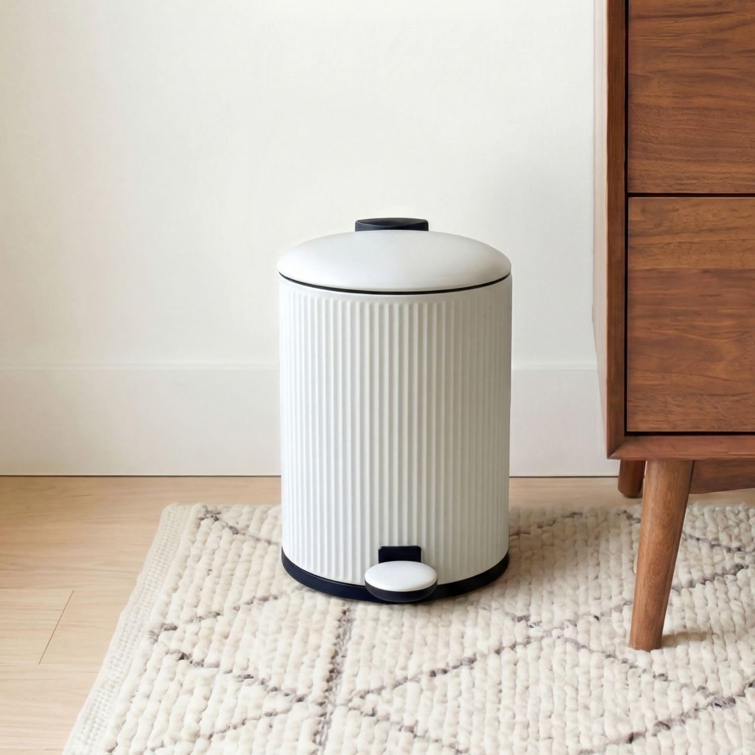 MASON HOME Trove Beige Matt Dustbin (3L) - 1pc | Essential - Utility - Trash - Garbage - Waste | Bathroom - Bedroom - Kitchen - Living Room - Office - Residential | Effortless - Elegant - Modern-image-28