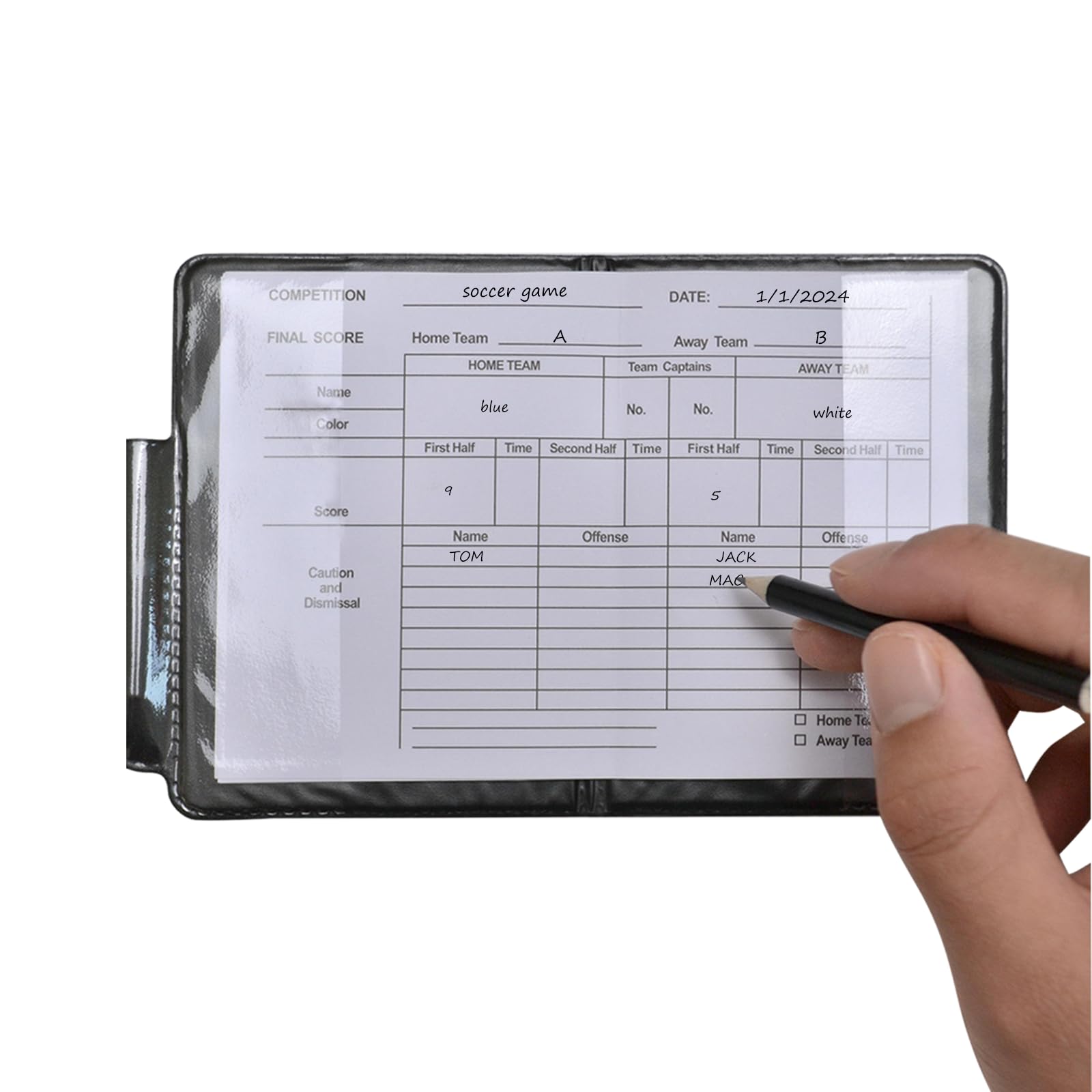 Hojas de puntuación de árbitro de fútbol, 100 hojas de puntuación rojas y amarillas, accesorios para tarjetas