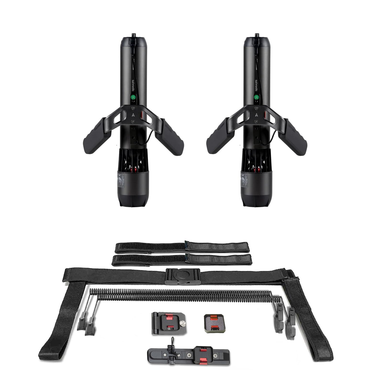 Subnado Underwater Scooter 2 Packs + Premium Accessories Pack with Leg mounting kit, Paddle Board Bracket and Cylinder Bracket