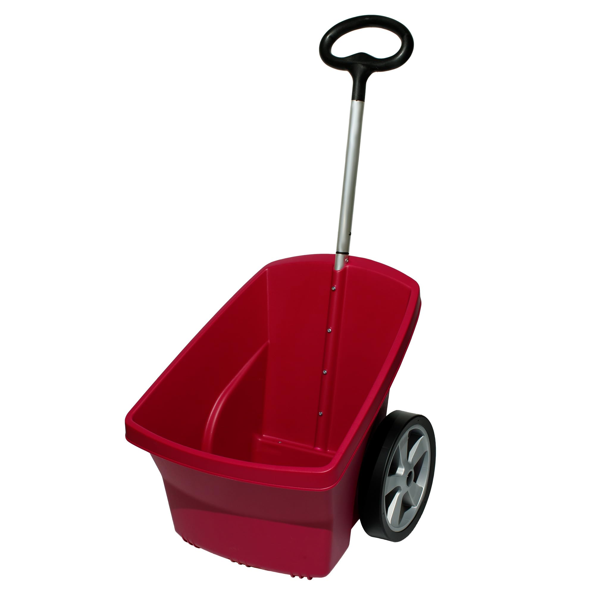 Carriola 2 ruote - Carrello da giardino in plastica - Carrello da giardino per il trasporto di foglie, rifiuti - Capacità di carico fino a 50 kg, capacità 67 L - Viola