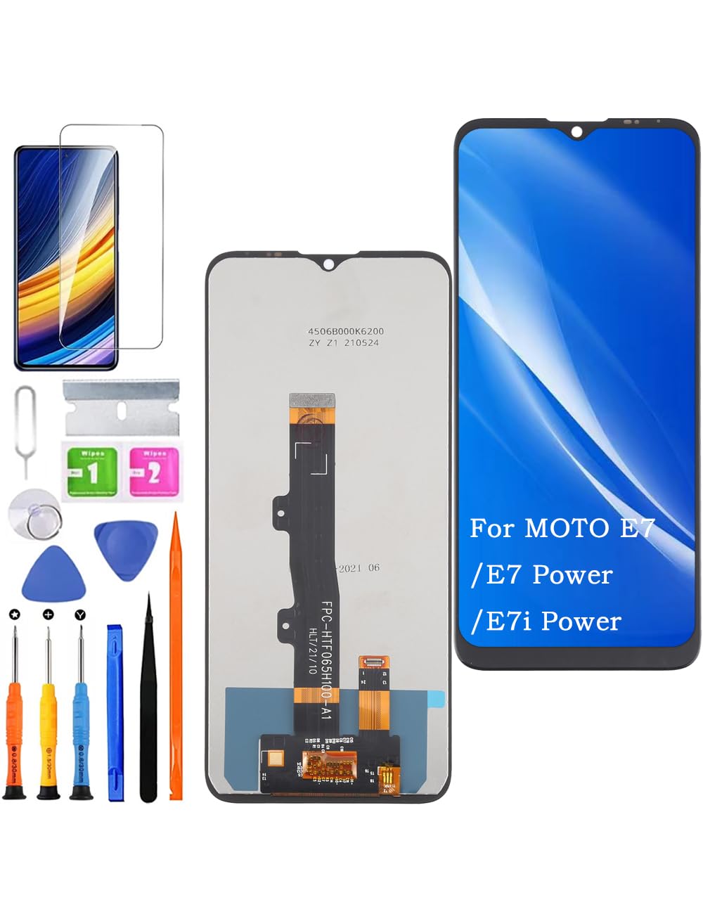 Display di Ricambio per Motorola Moto E7 Power LCD Schermo, per Moto E7 / E7i Power Schermo Display Touch Digitizer Assembly Kit di Riparazione