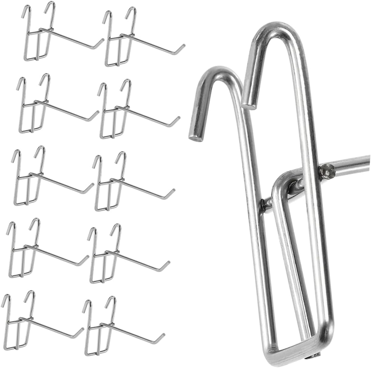 ULTECHNOVO Garage Shop Grid Wall Hangers 40 Iron Grid Wall Hooks Easy Install Space-Saving Display Solution