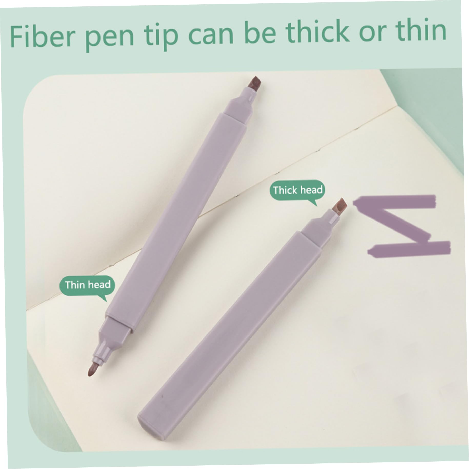 Ästhetische Textmarker, 12 Stück, kein Ausbluten, schnell trocknend, Doppelspitze, Pastell-Textmarker mit quadratischem Stab, für Büro, Schulbedarf