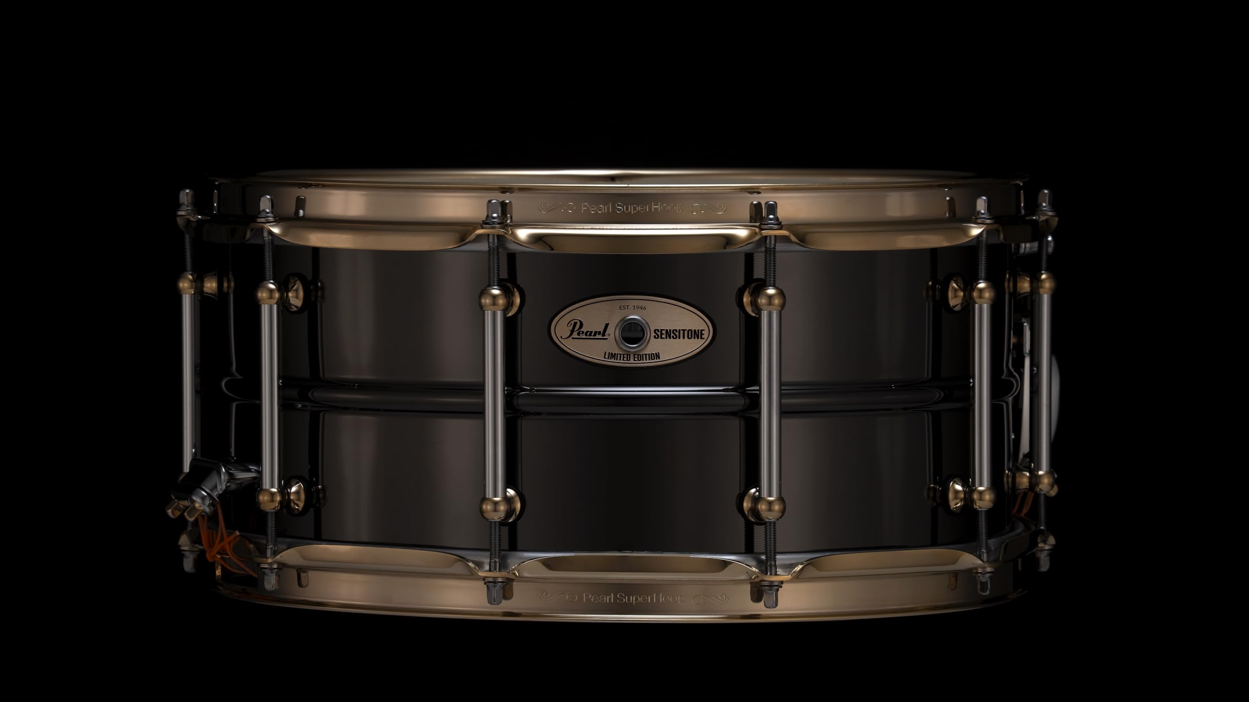 Pearl Sensitone Limited-Edition Black Nickel -Plated Brass Snare 