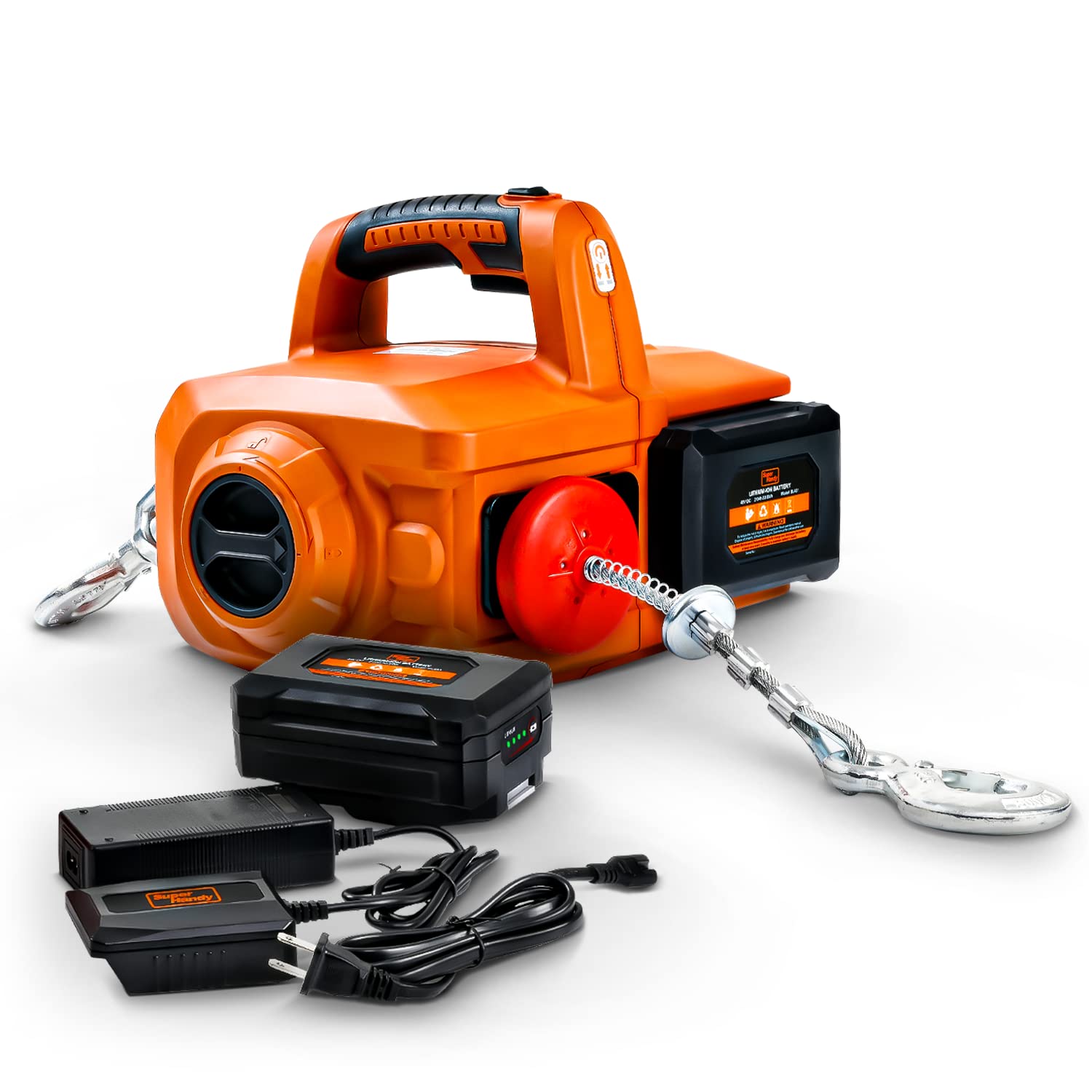 SuperHandy Electric Portable Winch Hoist Crane Lift Brushless Motor Li