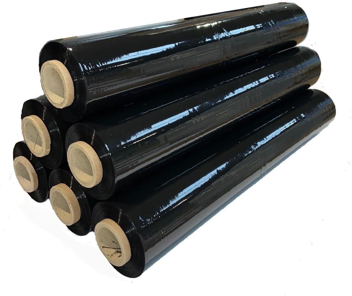 2 x Heavy Duty 400mm x 150m Black Pallet Shrink Stretch Wrap for Moving