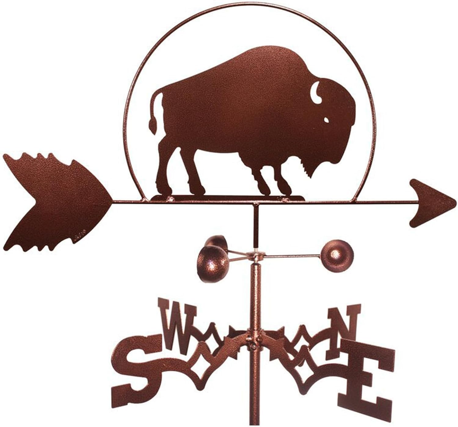 SMTBMS Metal Wind Vane, Weathervane Scene Roofs Garden