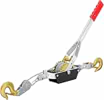 Paranco Manuale A Leva 2000kg - Argano Con Cavo Acciaio E Ganci Di Sicurezza