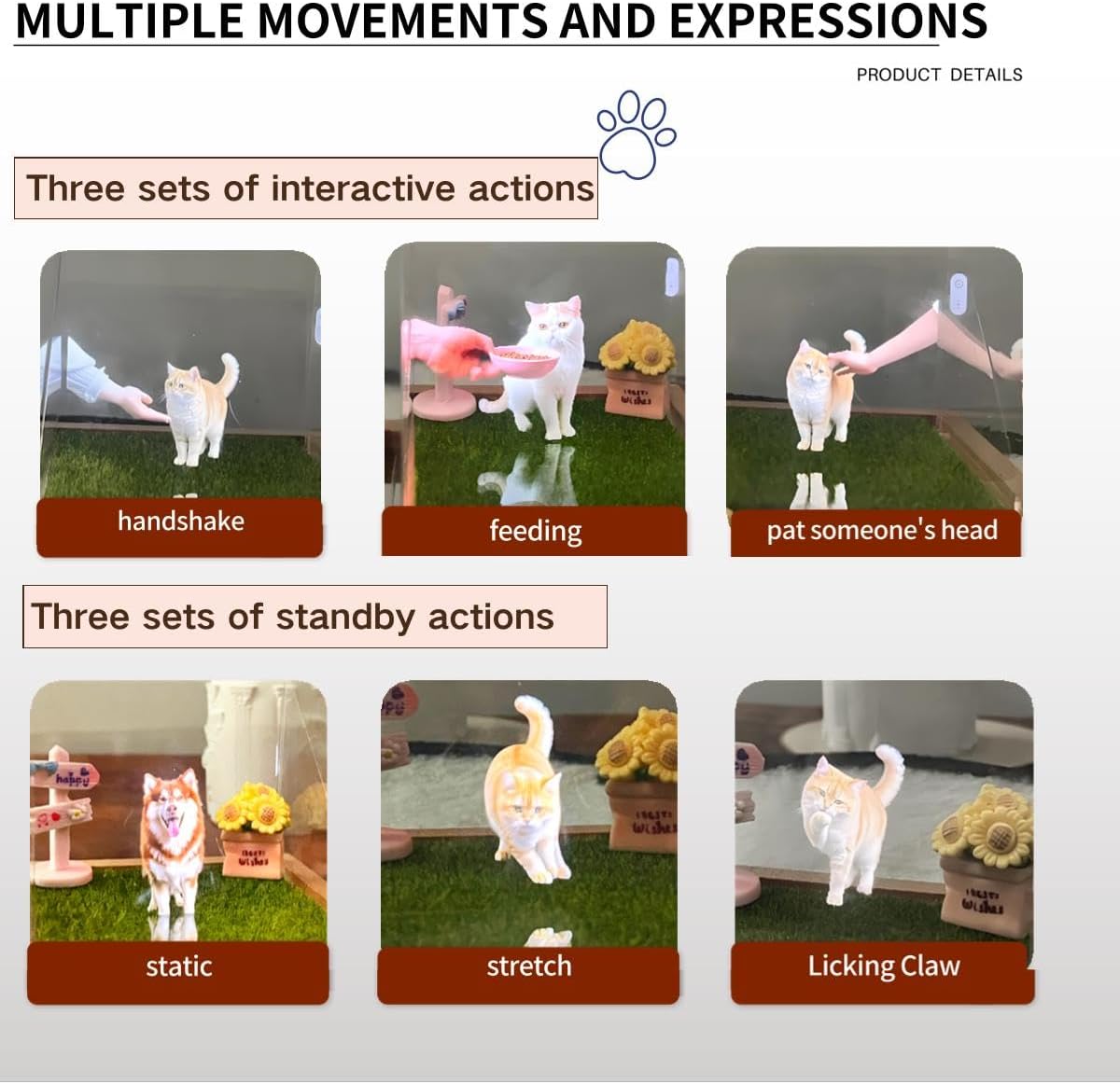 Pet Hologram 3D Memorial Box - 99% True-to-Life Pet Image with Touch-Feeding-Petting Interactions, Your Personalized Digital Companion for Eternal Memories. - Image 3