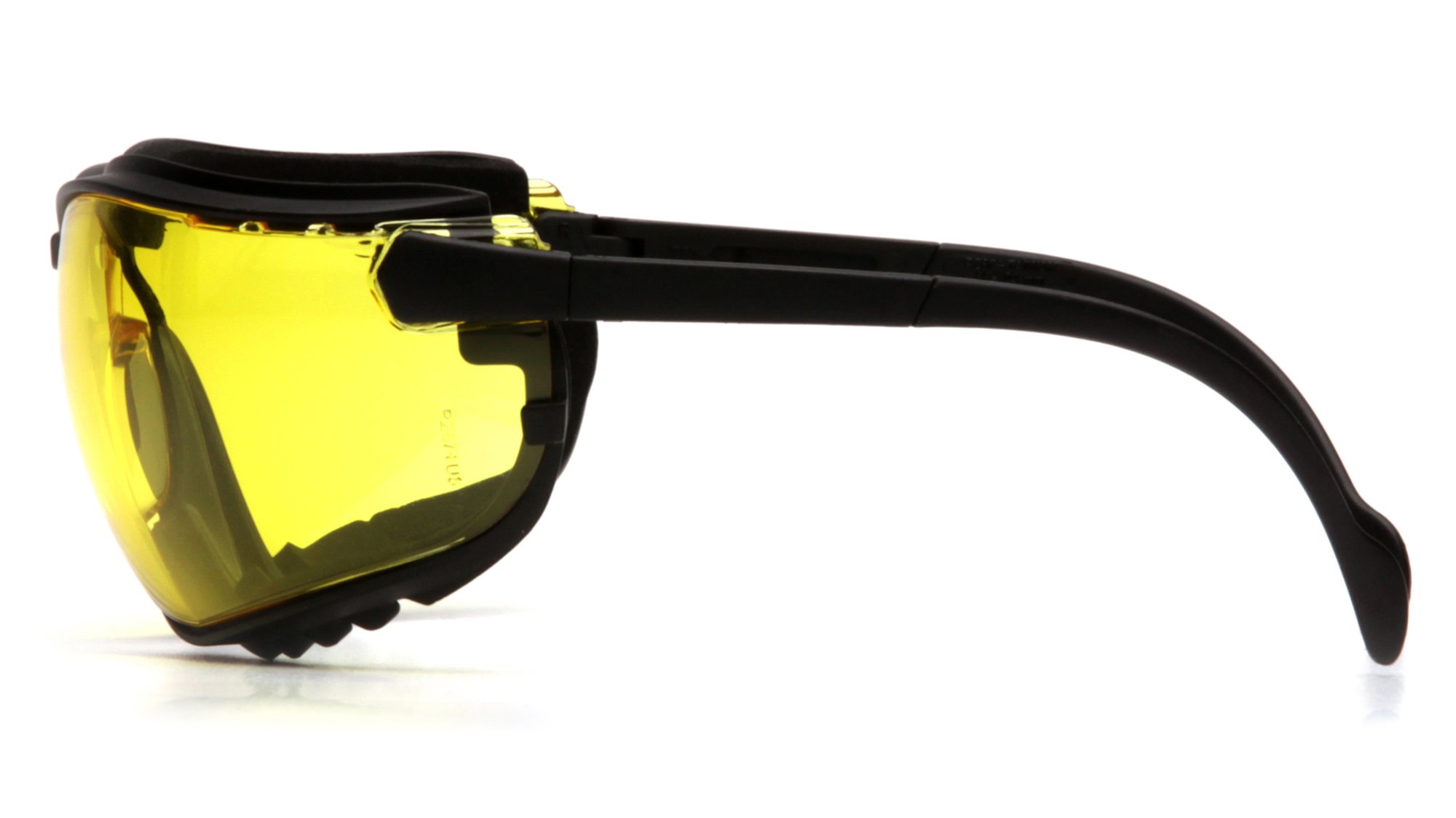 (12 Paar) Pyramex V2G-Brille schwarz Rahmen/Bernstein Anti-Fog Objektiv (gb1830st)