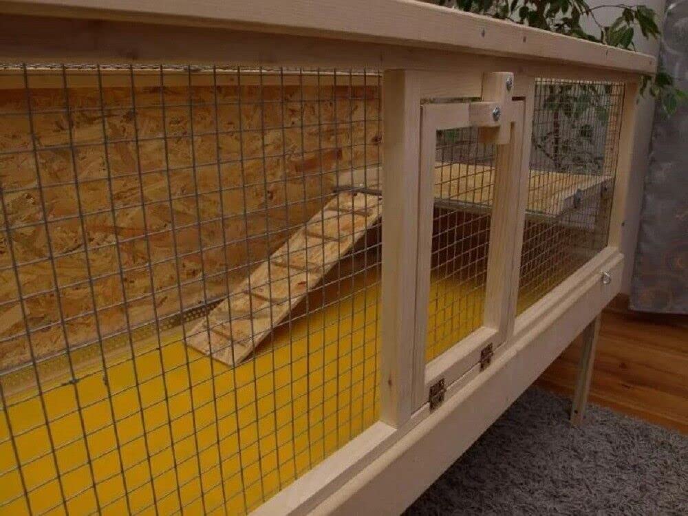 Conejo XXL Animales Conejera Conejo Villa Conejillo de Indias Comercio Jaula de Conejo Pequeño Establo S1 de Madera
