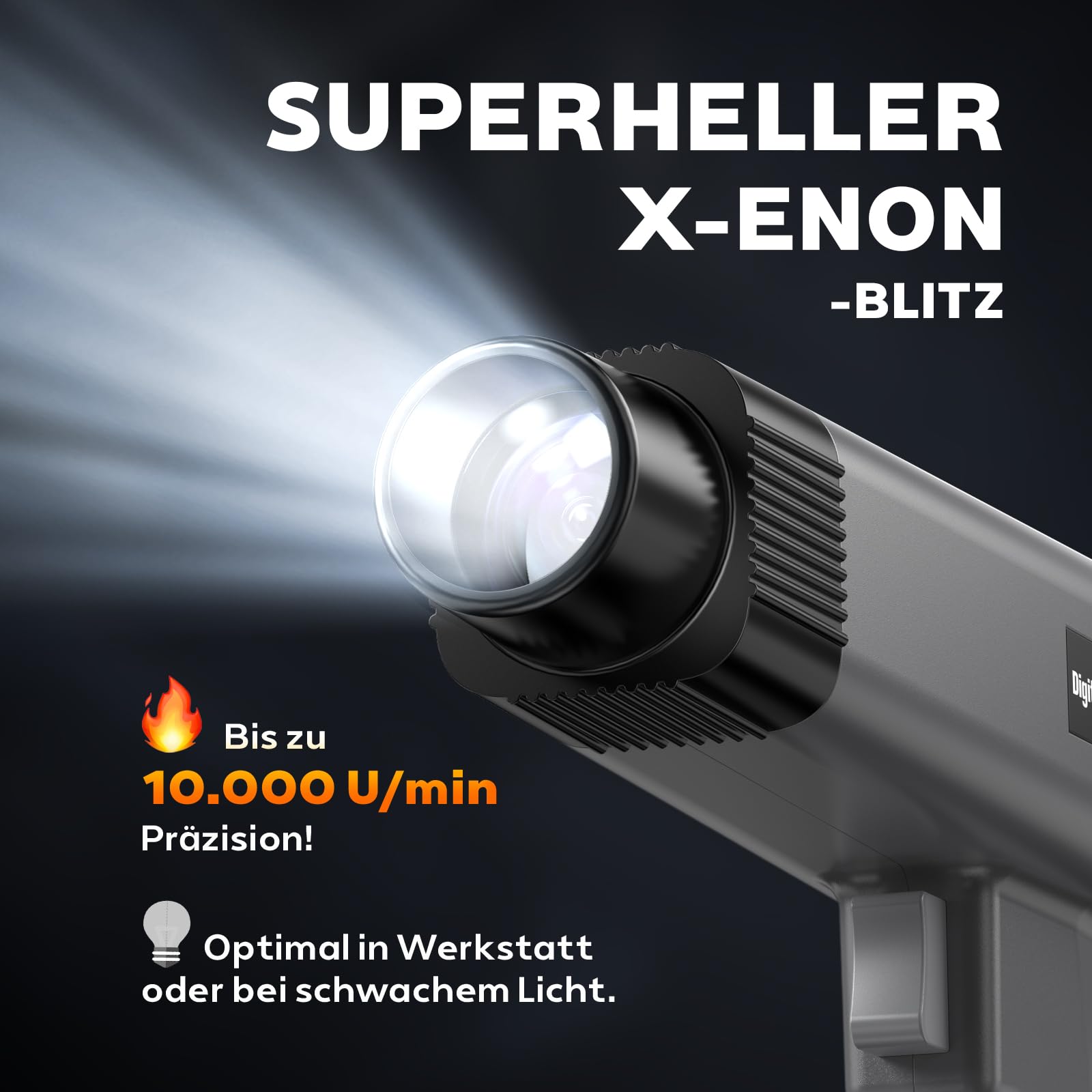 KZYEE KT60 Stroboskoplampe Zündung mit Advance & RPM 12V Zündlichtpistole | LED-Digitalanzeige Blitzpistole einstellbar Zündzeitpunktpistole für 2/4 Takt Auto LKW Motorrad Benzinmotoren Timing Light