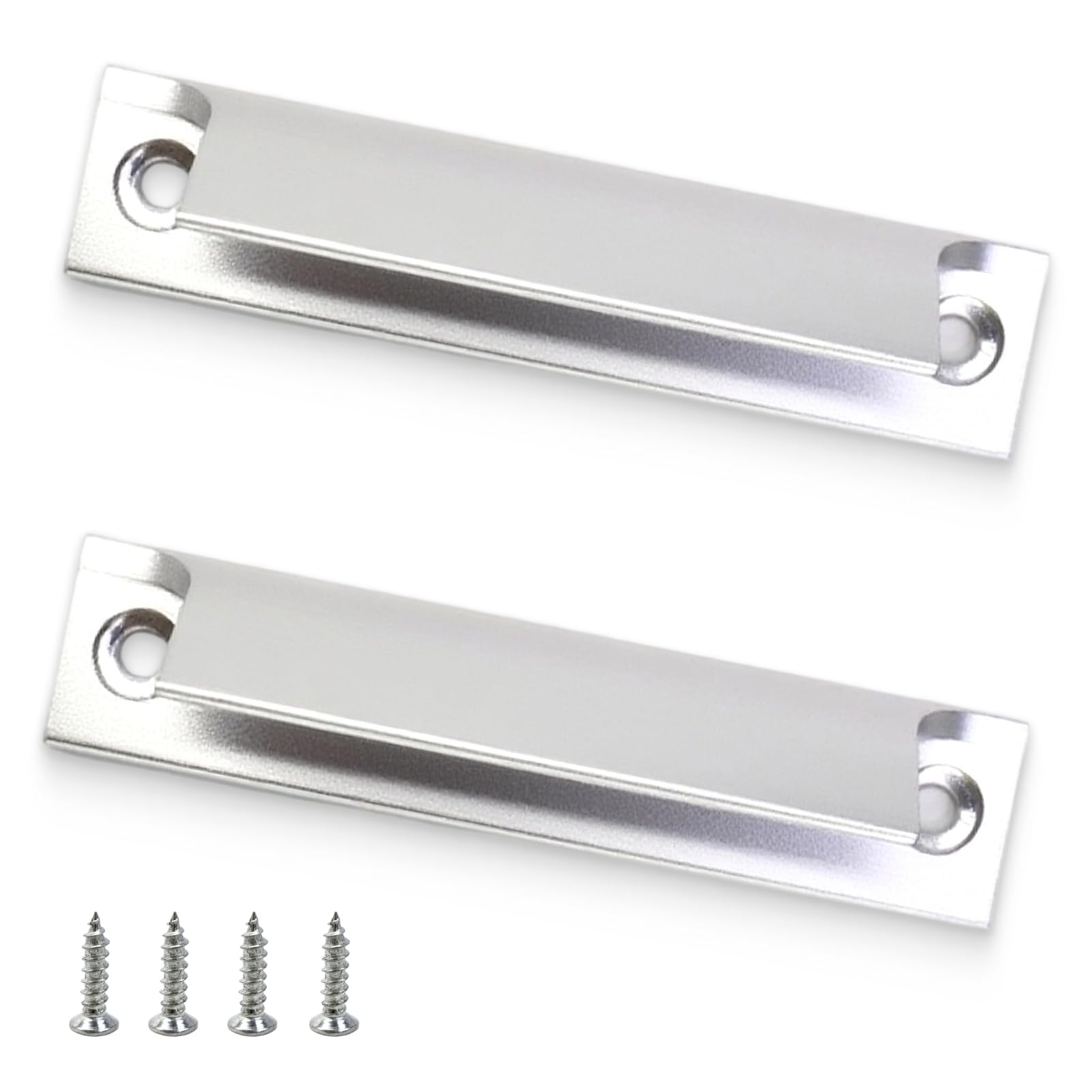2 pezzi maniglia porta balcone/terrazza, per porta scorrevole, finestra e mobili, adatta a porte scorrevoli e mobili, in lega di alluminio con 4 viti, colore argento, resistente e facile da installare