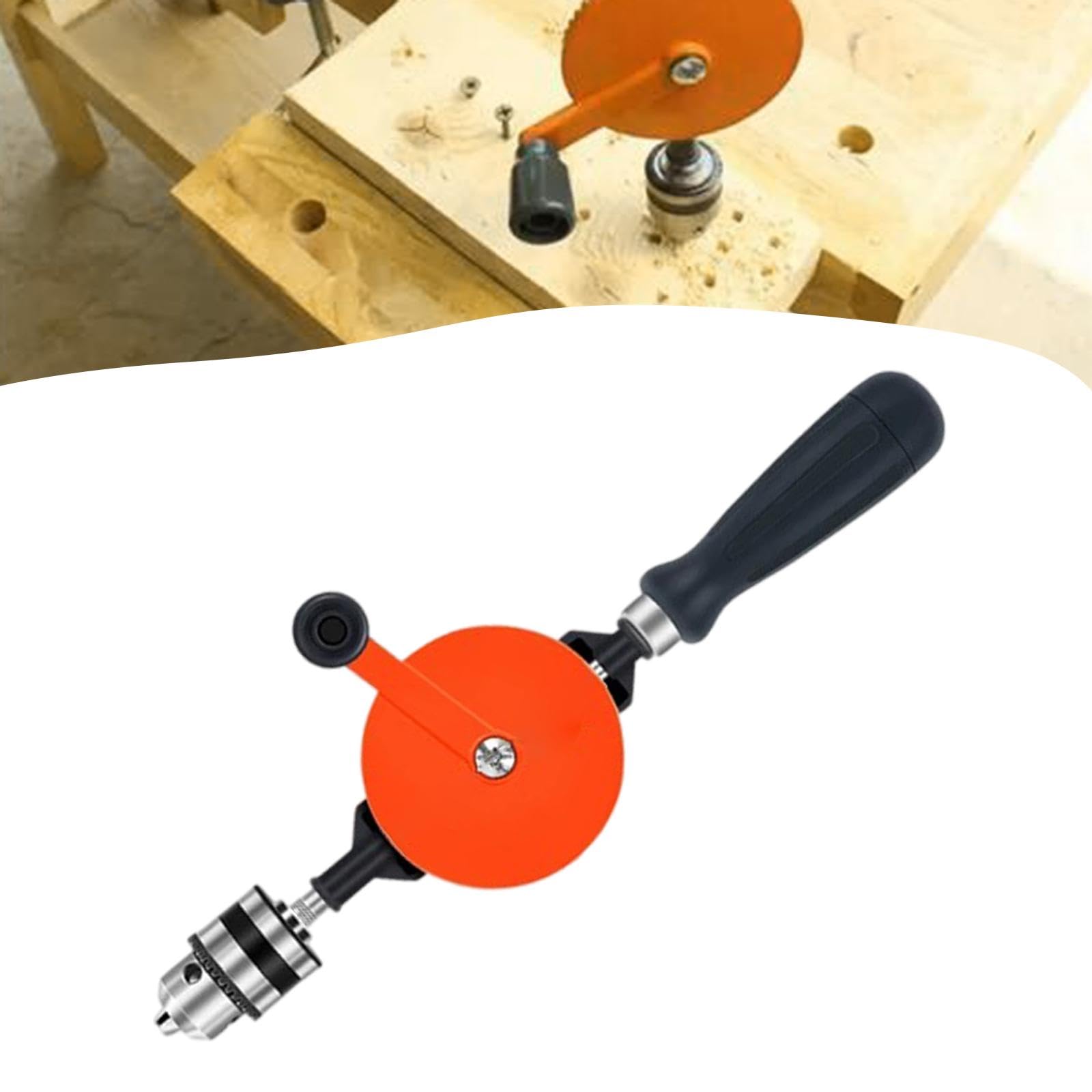 Taladro Manual de Doble Velocidad Fácil de Usar para Trabajar con Madera, Acero Y Metal. Una Herramienta Portátil Ideal para Proyectos de Bricolaje Y, estilo a
