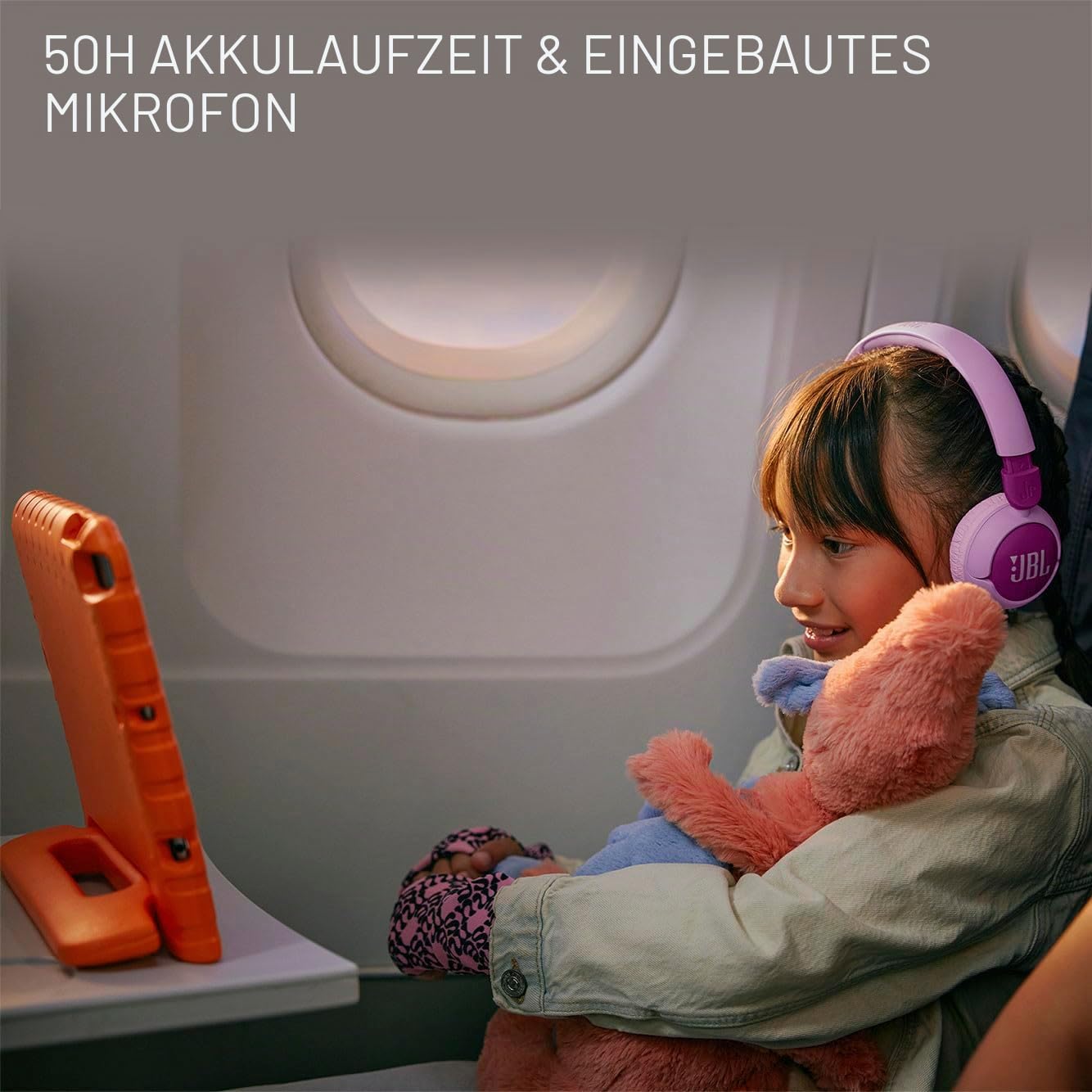 JBL Junior 320BT - Kabellose Kopfhörer für Kinder, sicherer Klang (<85dB), Kindersicherung mit individueller Lautstärke und Wiedergabezeit