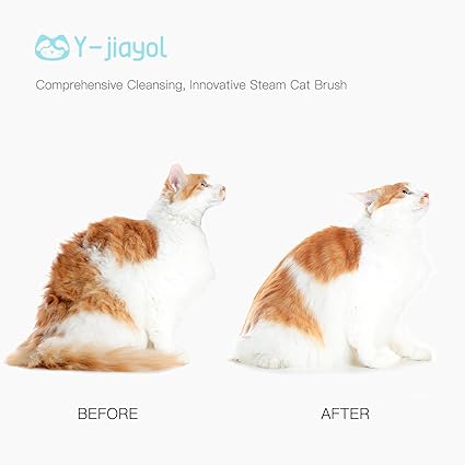 Cat Steam Brush for Shedding,3-in-1 Cat Brushes for Long&Short Haired Cats,Cat Grooming Brush Easily Removing Loose Hair with One-click Cleaning Button (White)