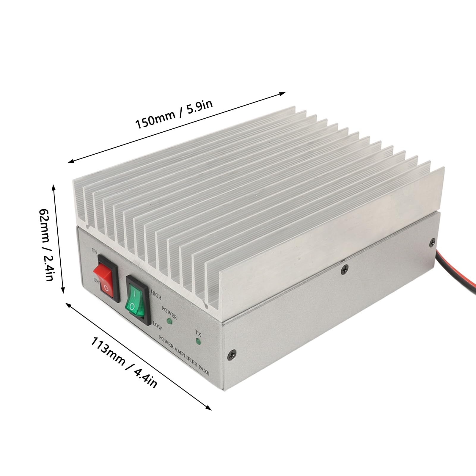 Fafeicy 400-470 MHz Wzmacniacz Mocy Częstotliwości 30 W 15 W Wyjściowe Aluminium Aluminium RF Wzmacniacz Mocy z Szybkim Rozpraszaniem Ciepła dla Wzmacniacza Sygnału Sygnału Testowania
